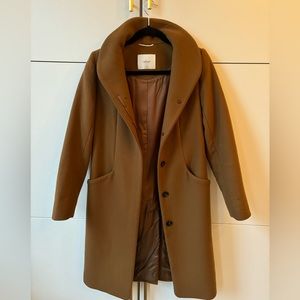 Aritzia Wilfred The Cocoon Coat in Camel/Brown